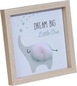 Διακοσμητικό κάδρο ελεφαντάκι Υ20x20x2,7εκ.