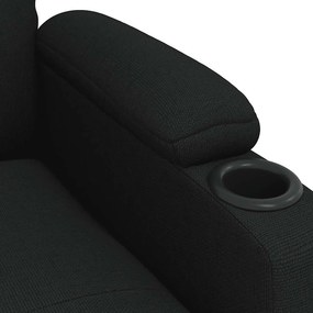 vidaXL Πολυθρόνα Μασάζ Μαύρη Υφασμάτινη