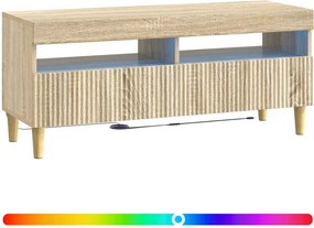 vidaXL Ντουλάπα LED Τηλεόρασης Sonoma Δρυς Επεξεργασμένο Ξύλο