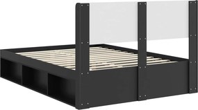 vidaXL Καλάθι με αποθήκη και κεφαλάρι Μαύρο 135 x 190 cm