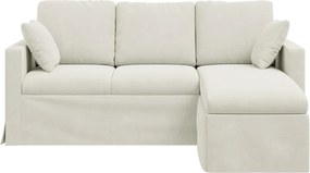 vidaXL Καναπές Κρεμ 178 x 134 x 80 εκ Βελούδο