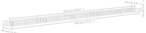 vidaXL Συρματοκιβώτιο-Γλάστρα Υπερυψωμένη 450x30x10 εκ. Γαλβ. Χάλυβας