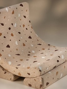 Terrazzo Καρεκλα Moon Υφασμα Μπουκλε / Σενιλ Μπεζ
