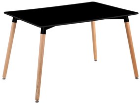 Τραπέζι OWLET Μαύρο MDF/Ξύλο 120x80x74cm - 14600007