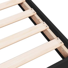 vidaXL Πλαίσιο Κρεβατιού Μαύρο 100x200 εκ. Επεξεργ. Ξύλο