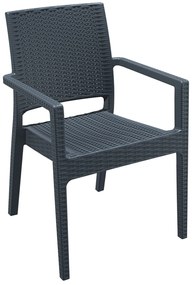 Siesta Ibiza/P Dark Grey* Armchair metax-01-00-0628 διάστ.59.0000 x 58.0000 x 87.0000