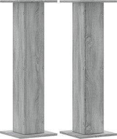 vidaXL Βάσεις Φυτών 2 τεμ. Γκρι Sonoma 30x30x95 εκ. Επεξ. Ξύλο