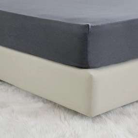 Σεντόνι Tender Με Λάστιχο Dark Gray Nima Ημίδιπλο 120x240cm 100% Βαμβάκι