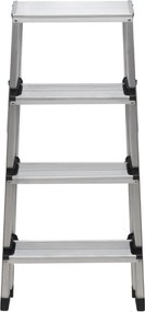 Σκάλα Double Step Perilla αλουμινίου 4+4 σκαλοπάτια 82,5εκ.
