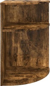 vidaXL End Table Καπνιστό Δρύς 39,7 x 39,7 x 60 εκ Επεξεργασμένο Ξύλο