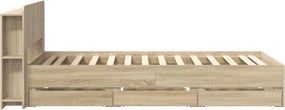 vidaXL Καλάθι με αποθήκη και κεφαλάρι Sonoma Δρυς 75 x 190 cm