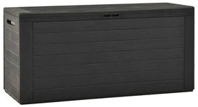 vidaXL Μπαούλο Αποθήκευσης Κήπου Ανθρακί 116 x 44 x 55 εκ.