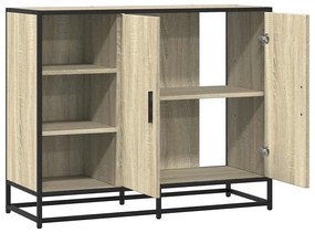 Sideboard Sonoma Oak 92x35x76 cm Κατασκευασμένο ξύλο - Καφέ
