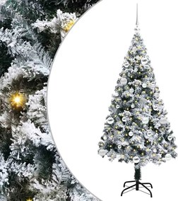 vidaXL Τεχνητό Χριστουγεννιάτικο Δέντρο με 150 LED Λευκό 150 cm