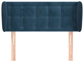Κεφαλάρι με Πτερύγια Σκούρο Μπλε 93x23x78/88 εκ. Βελούδινο 3117618