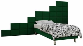 Κρεβάτι continental Logan 106, Μονόκλινο, Continental, Πράσινο, 120x200, Ταπισερί, Τάβλες για Κρεβάτι, 360x200x180cm, 92 kg, Στρώμα: Ναι | Epipla1.gr