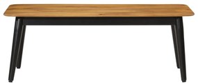 Τραπεζάκι Σαλονιού 110 x 50 x 40 εκ. Μασίφ Ξύλο Μάνγκο &amp; Σίδερο - Καφέ