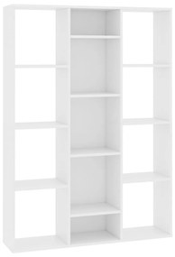 Διαχωριστικό/Βιβλιοθήκη Λευκό 100x24x140 εκ. από Επεξ. Ξύλο - Λευκό