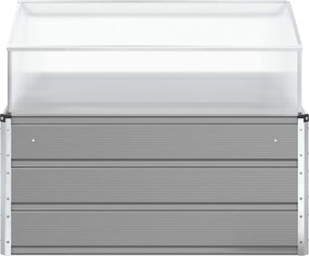 vidaXL Γλάστρα Ανοιχτό γκρι 100 x 100 x 77 cm Επικαλυμμένος Χάλυβας