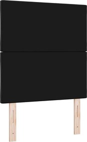 vidaXL LED κεφαλάρι Μαύρο 80 cm Βελούδο