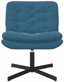 vidaXL Γυριστή Χαλαρωτική Καρέκλα Μπλε 63 x 75 x 76 εκ Βελούδο