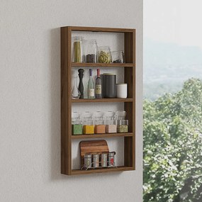 Ράφι Τοίχου Καρυδί MOFLOA 43.2x9x80