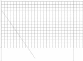 VidaXL Φράχτης Εuro 1,5 x 10 m Σίδηρος με επικάλυψη PVC Γκρι