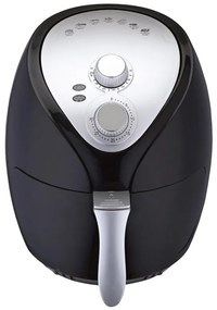 Φριτέζα θερμού αέρα Crown CAF-3013, 1300W, 3 λίτρα, 7 προγράμματα, Έως 200°C, Φωτεινές ενδείξεις, Χρονοδιακόπτης, Μαύρο/γκρι