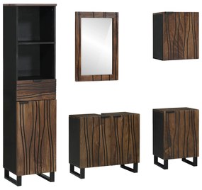 vidaXL Σετ Επίπλων Μπάνιου με συρτάρι 5 pcs Λευκό 38 x 33 x 160 εκ.