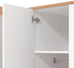 Ντουλάπα Varadero 4K1O Artisan Oak - Λευκό - Artisan Oak 157,5x53x203,5 εκ. 157.5x53x203.5 εκ.