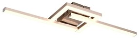 Φωτιστικό Οροφής-Τοίχου 54xW16xH5cm Led SMD 17w 3000K 1860lm Μέταλλο Νίκελ Ματ Trio Lighting RL Viale R67303107
