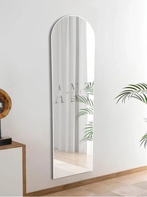 Stewehome Διακοσμητικός καθρέφτης τοίχου MDF οβάλ Λευκό 165x45 cm