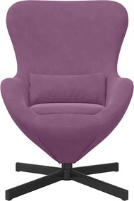 vidaXL Κάθισμα-αυγό Μοβ 63 x 73 x 90 εκ Βελούδο