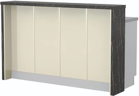 Πάγκος νησίδας Modena-Μήκος: 160 εκ.-Μπεζ-Black Stone