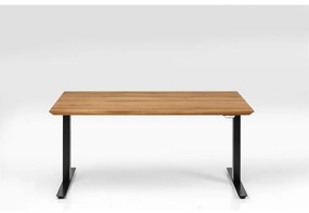 Ηλεκτρικό Γραφείο Symphony Δρυς Καφέ-Μαύρο 160x80x76εκ - Μαύρο