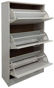 Παπουτσοθήκη Savaz σε λευκή απόχρωση 60x24x114εκ 60x24x114 εκ.