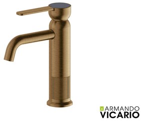 Armando Vicario LUMIERE Μπαταρία Νιπτήρος με βαλβίδα clic-clac Antique Brass