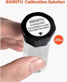 VEVOR Turbidity Calibration Solution Kit, 20/100/400/800 NTU, 20 ml Each, 4 PCS Standard Turbidity Solution Refill for TN1000 Turbiditymeter, Shockproof Protective Insert, Sealed Bottle Design