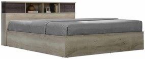 Κρεβάτι διπλό OLYMPUS pakoworld σε χρώμα castillo-toro 160x200εκ