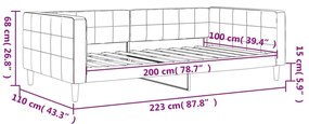 ΚΑΝΑΠΕΣ ΚΡΕΒΑΤΙ ΜΑΥΡΟΣ 100 X 200 ΕΚ. ΒΕΛΟΥΔΙΝΟΣ 354019