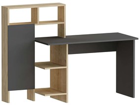 Γραφείο Bugra 550ARN1113 135,9x60x111,8cm Anthracite-Oak