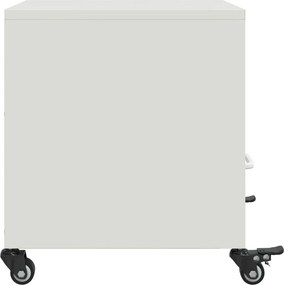 vidaXL Κομοδίνα 2 τεμ. Λευκό 36x39x43,5 εκ. από Χάλυβα