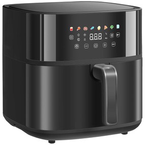 HOMCOM Φριτέζα Αέρος, Air Fryer, 8 Προγράμματα, 8 λίτρα, Οθόνη LED, Μαύρο