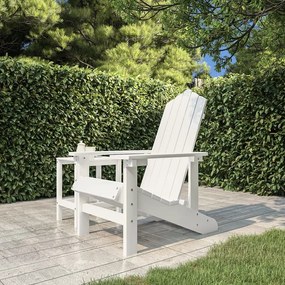 Καρέκλα Κήπου Adirondack Λευκή από HDPE - Λευκό