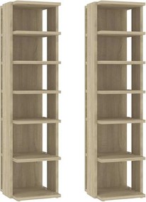 vidaXL Παπουτσοθήκες 2 τεμ. Sonoma Δρυς 27,5x27x102 εκ.