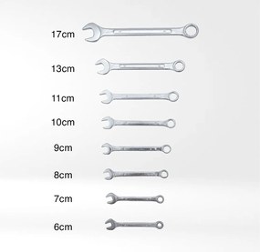 Σετ 8τμχ Γερμανοπολύγωνα Κλειδιά με Μέγεθος 6-17mm