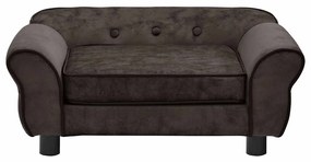 vidaXL Καναπές - Κρεβάτι Σκύλου Καφέ 72 x 45 x 30 εκ. Βελουτέ