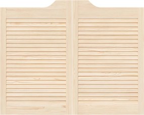 vidaXL Πόρτες Swing 2 pcs Φυσικό Μασίφ Ξύλο Πεύκου