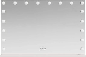 vidaXL Καθρέφτης Vanity LED Λευκό 80 x 10 x 52,5 εκ Γυαλί και Χάλυβας