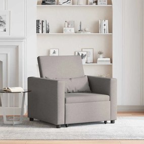 vidaXL Μονός καναπές-κρεβάτι Taupe 90 x 165 x 87 εκ. ύφασμα